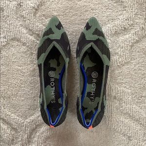 Rothys camo point. Size 8. Worn twice.